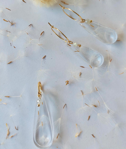 Florabelle Oorbellen - Paardenbloem & Labradoriet