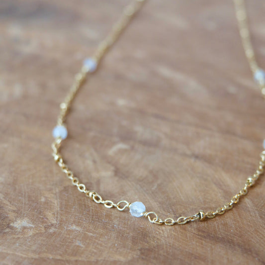 Ketting 'Tiny Treasures' - Rozenkwarts