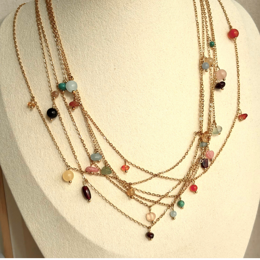 Sieradenset ketting en armband - Citrien