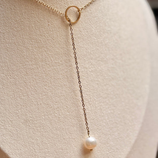 lariat ketting handgemaakt parel