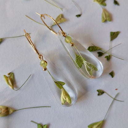 Florabelle Oorbellen - Herderstasje & Peridoot