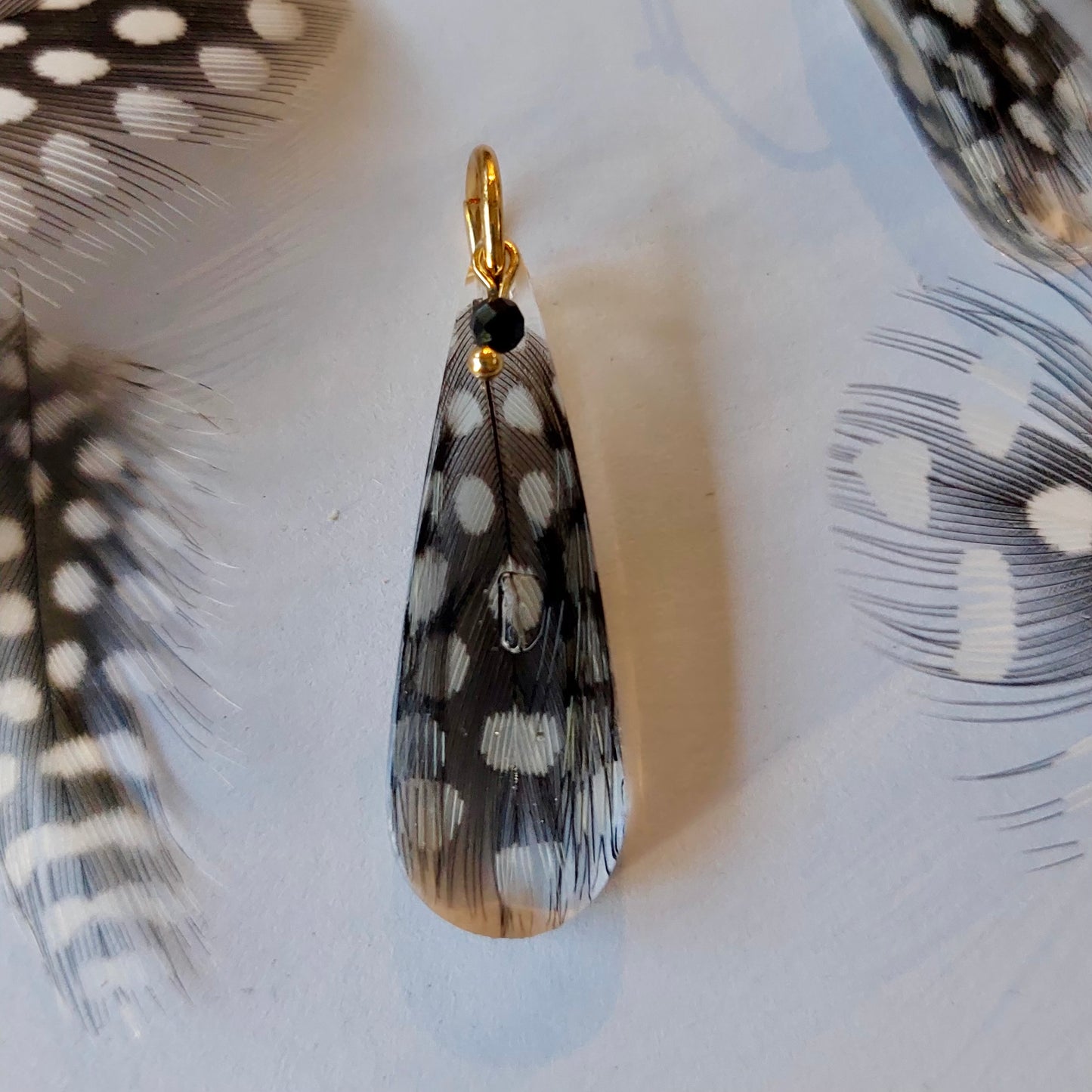 Florabelle Oorbellen - Veer & Zwarte Toermalijn