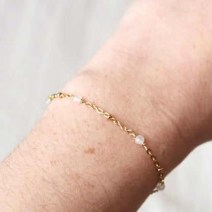 Armband - 'Tiny Treasures' - Rozenkwarts