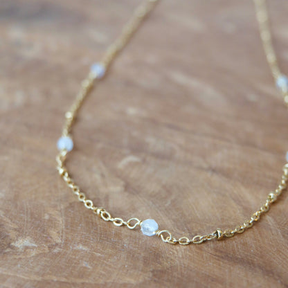 Ketting 'Tiny Treasures' - Rozenkwarts