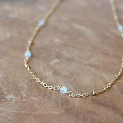 Ketting 'Tiny Treasures' - Labradoriet