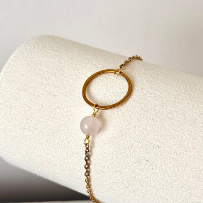 Armband - "Aurora" - Rozenkwarts