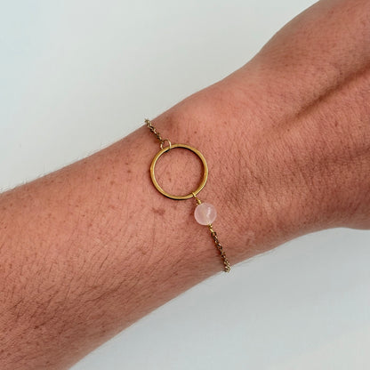 Armband - "Aurora" - Rozenkwarts