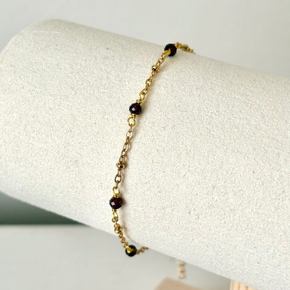 Armband - 'Tiny Treasures' - Granaat