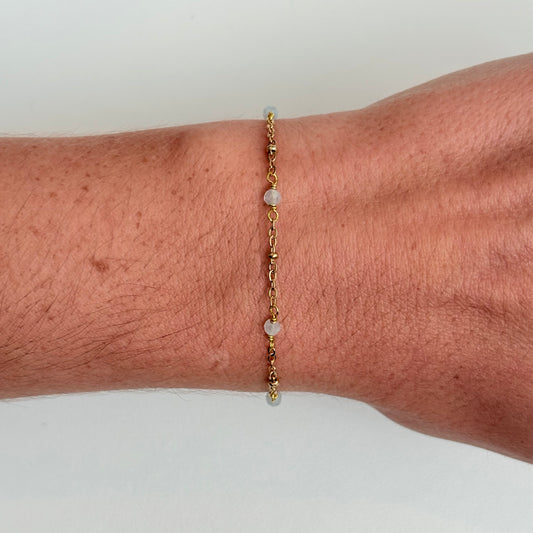 Armband - 'Tiny Treasures' - Aquamarijn