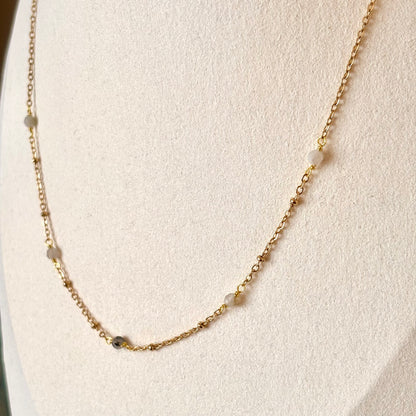 Ketting 'Tiny Treasures' - Labradoriet