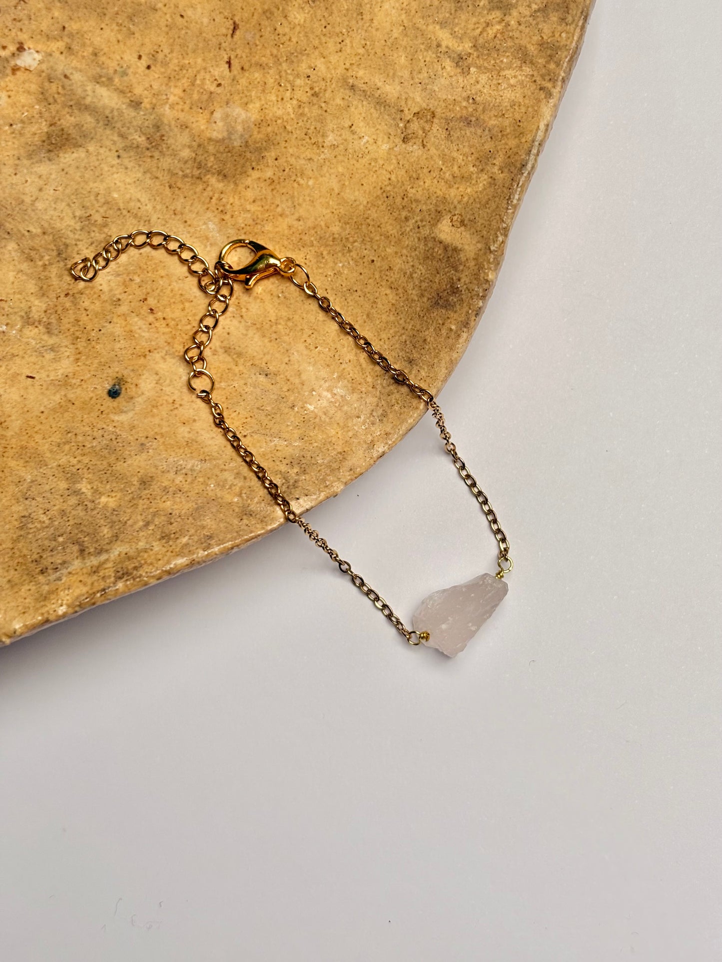 Armband 'Ruw' - Rozenkwarts