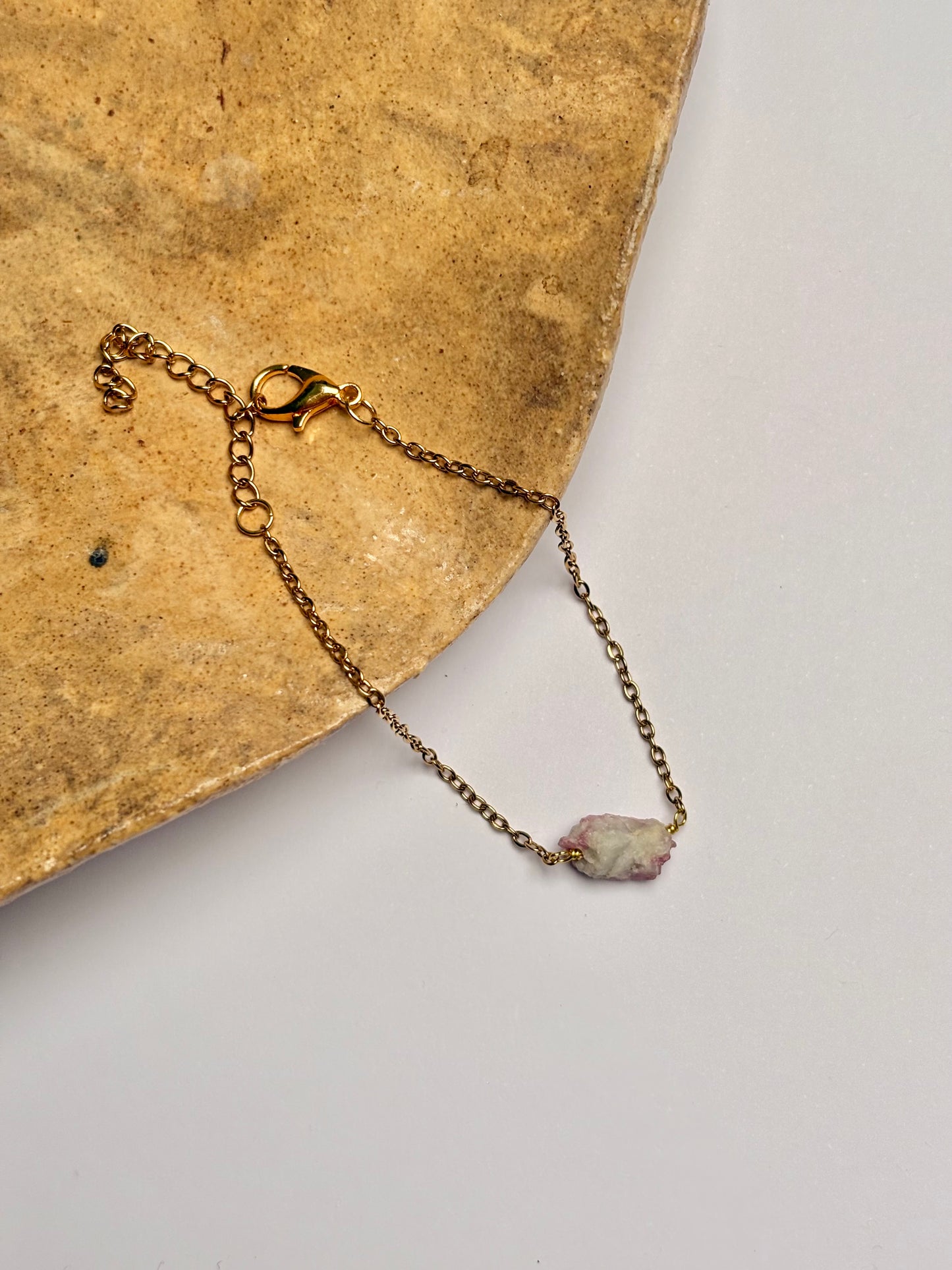 Armband 'Ruw' - Rhodoniet