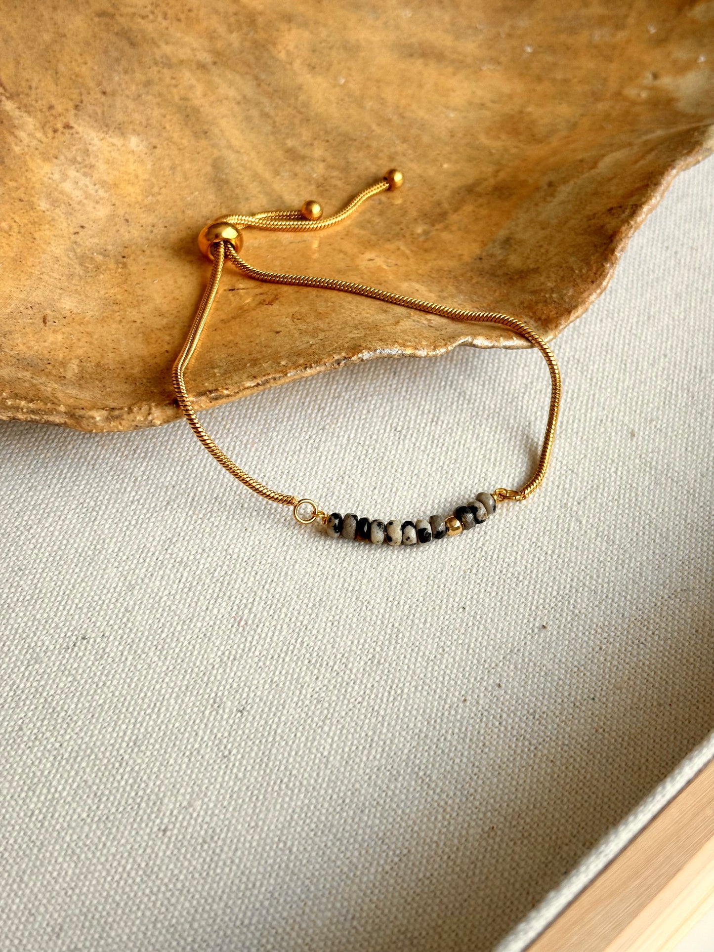 Verstelbare armband - Dalmatiër Jaspis