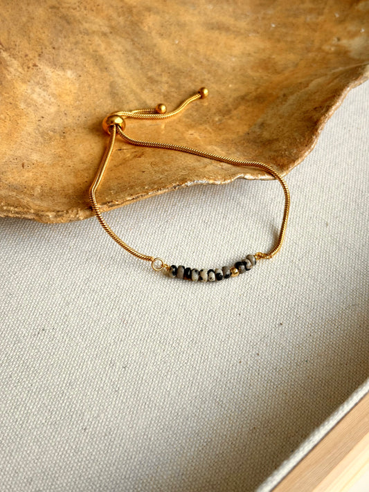 Verstelbare armband - Dalmatiër Jaspis