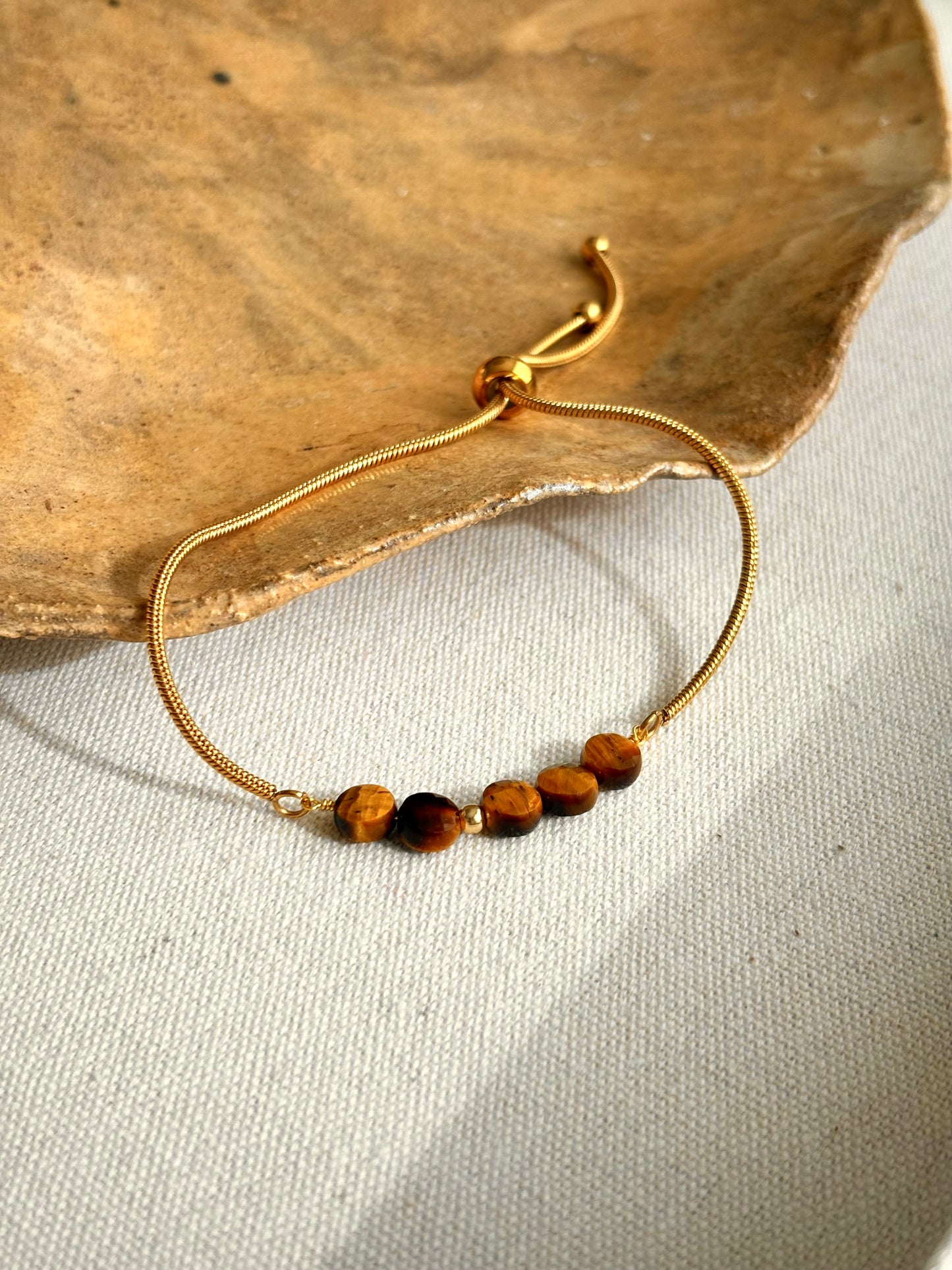 Verstelbare armband - Tijgeroog