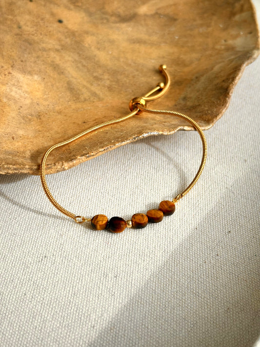 Verstelbare armband - Tijgeroog