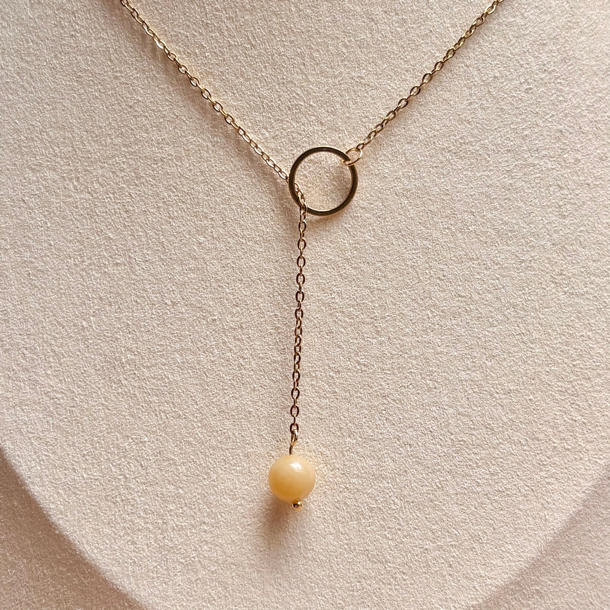 lariat ketting handgemaakt jade