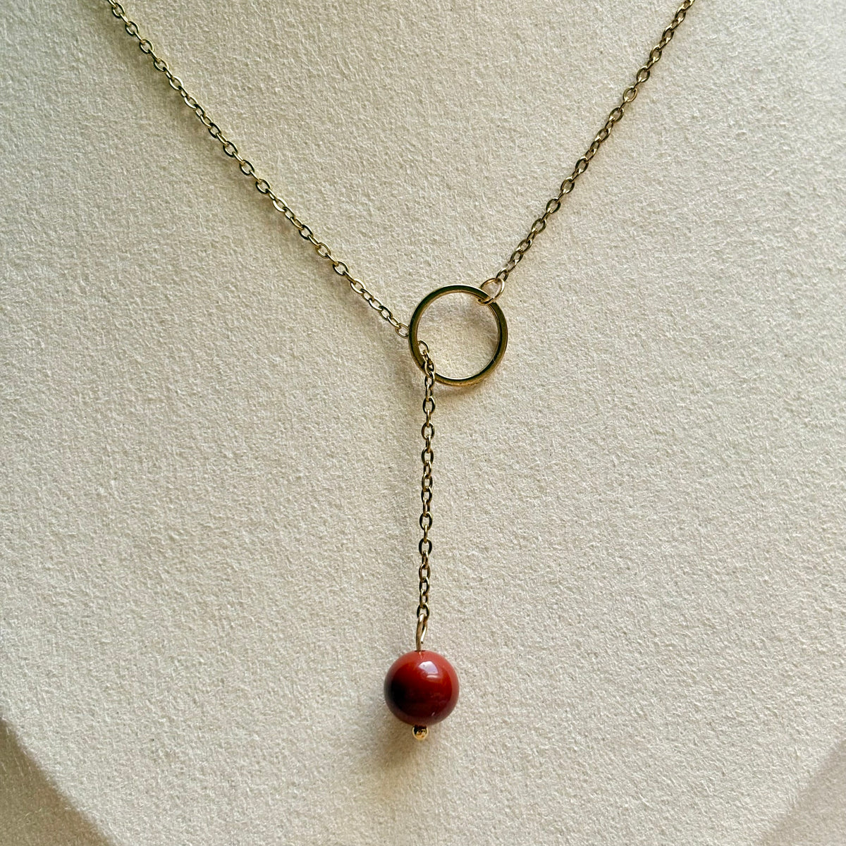 lariat ketting handgemaakt jaspis